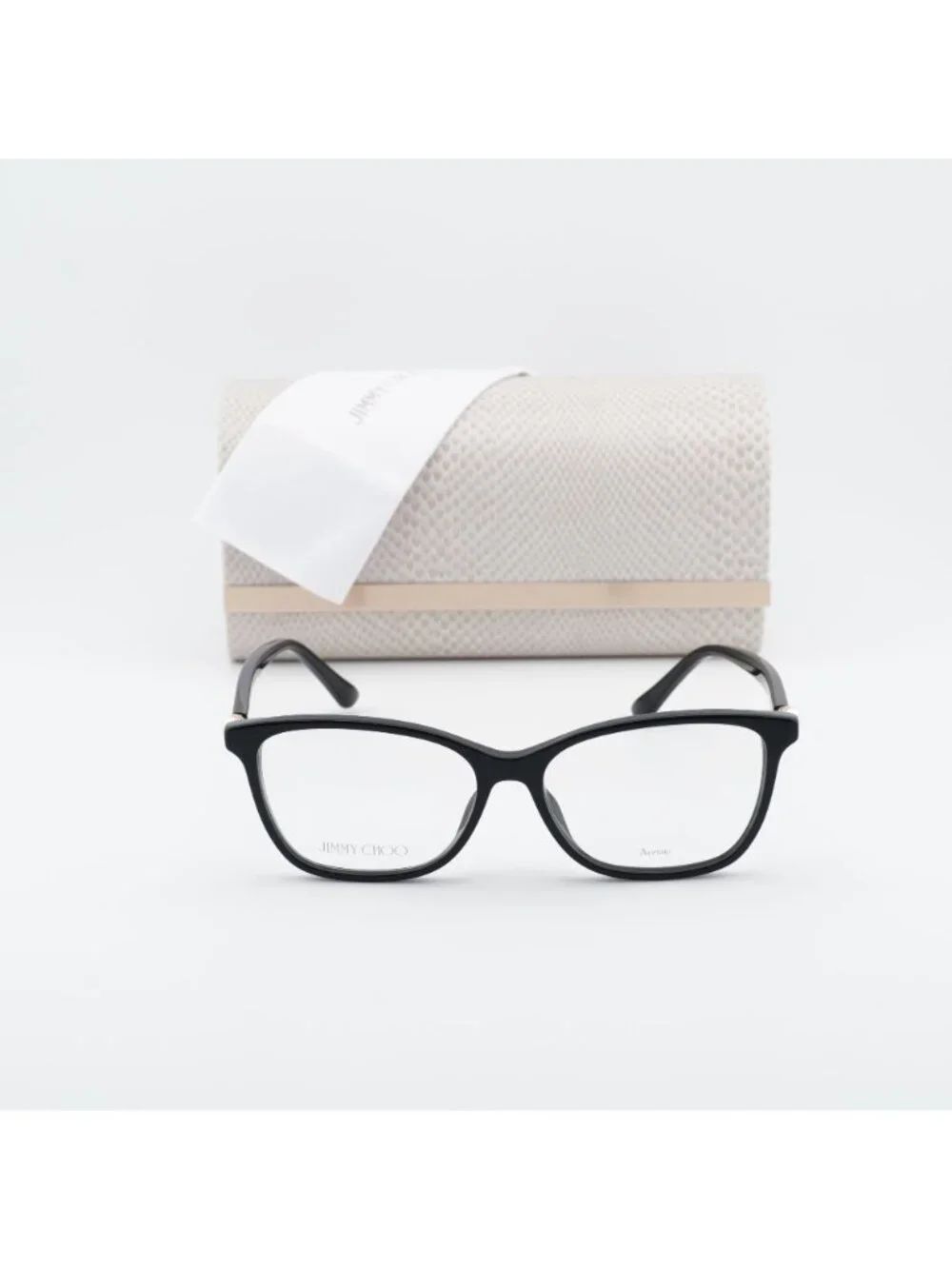Jimmy Choo JC377 0807 00 Eyeglasses Black 53mm Rectangle Frame